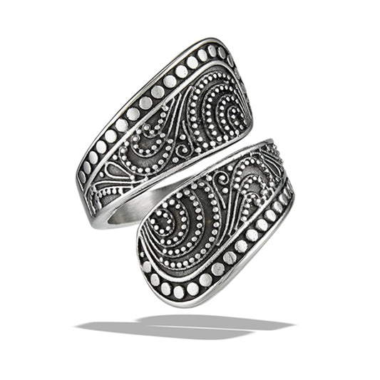 Stainless Steel Bali Spoon Ring