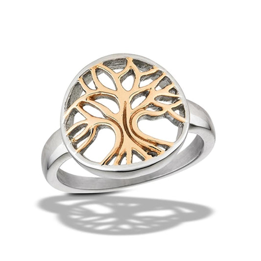 Stainless Steel Tree of Life Ring
