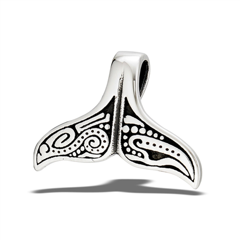 Stainless Steel Wholesale Native American Whale Tail Pendant Ocean Beach Charm