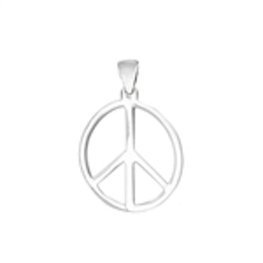 Stainless Steel Unique High Polish Peace Pendant Hippie Love Coexist Charm