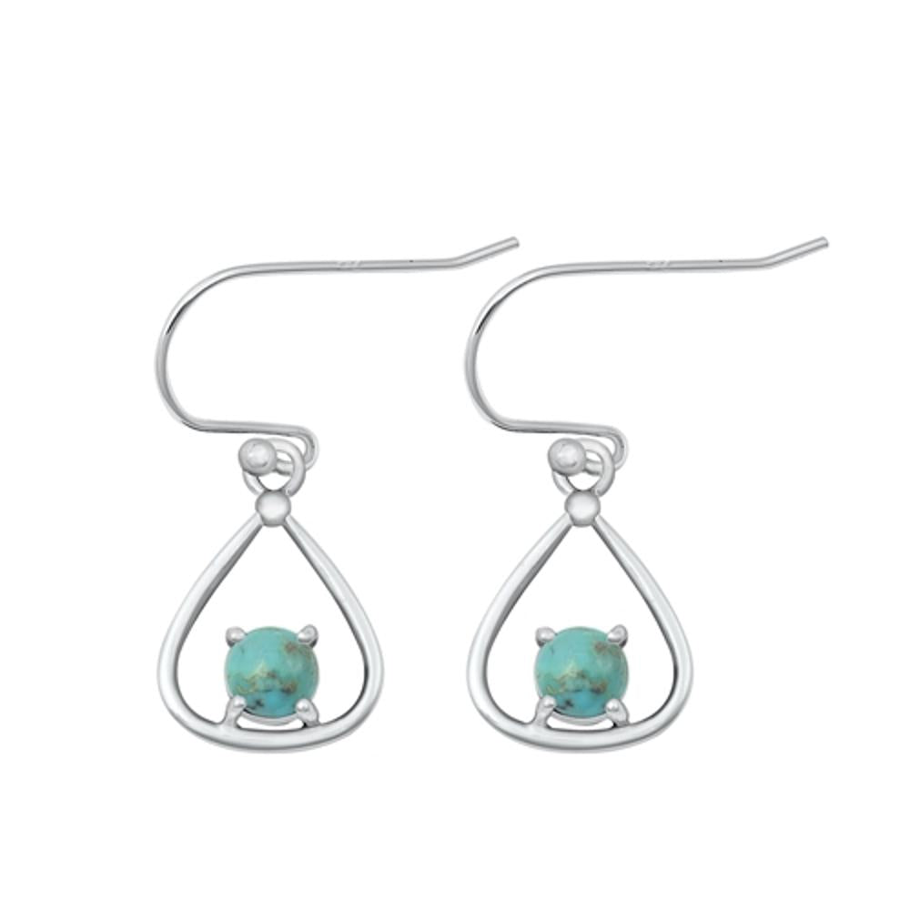 Sterling Silver Wholesale Turquoise Hook Fashion Earrings .925 New