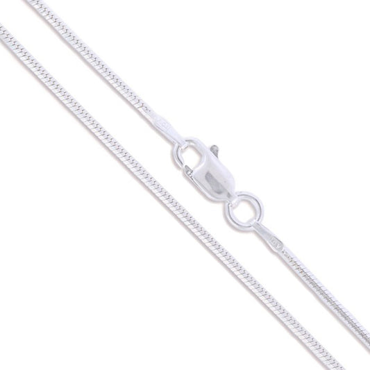 Sterling Silver 8 Sided Magic Snake Chain 1.2mm Solid 925 Italy New Necklace
