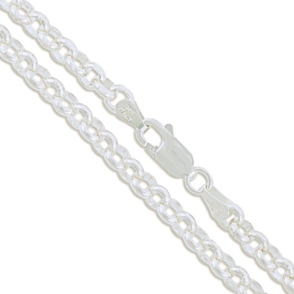 Sterling Silver Rolo Chain 4.4mm Solid 925 Italian Cable Link New Necklace
