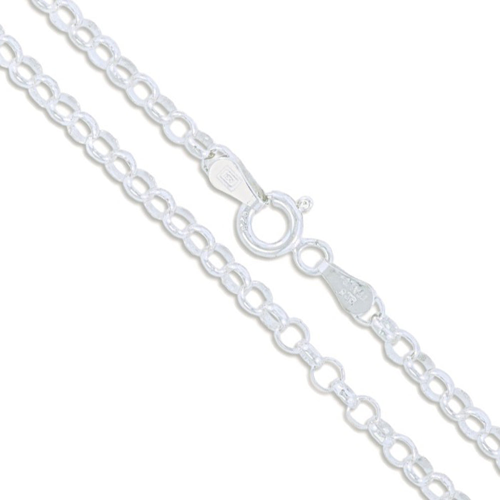 Sterling Silver Rolo Chain 3.1mm Solid 925 Italian Cable Link New Necklace