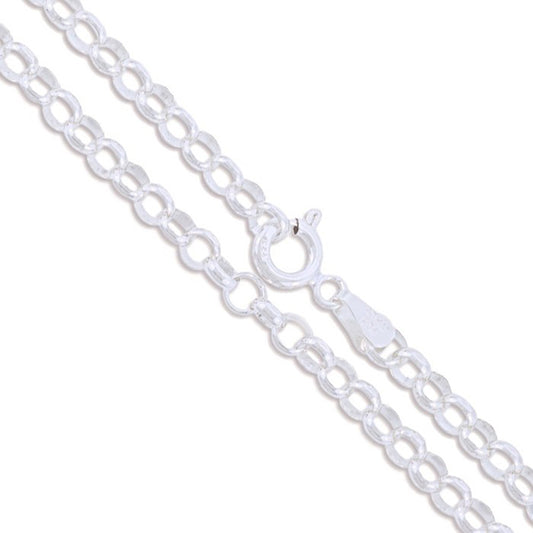 Sterling Silver Rolo Chain 3.7mm Solid 925 Italian Cable Link New Necklace