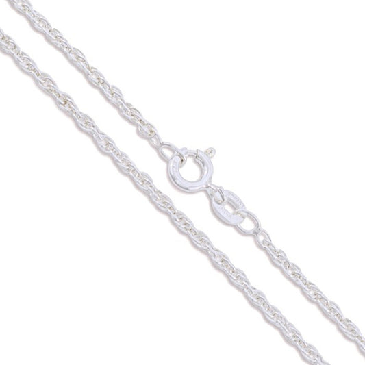 Sterling Silver Loose Rope Chain 1.9mm Solid 925 Italy New Italian Necklace