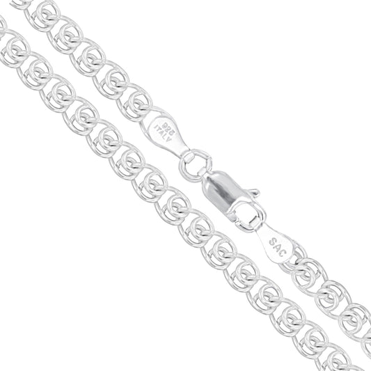 Sterling Silver Italian Love Heart Chain 2.5mm Solid 925 Italy Infinity Promise Necklace