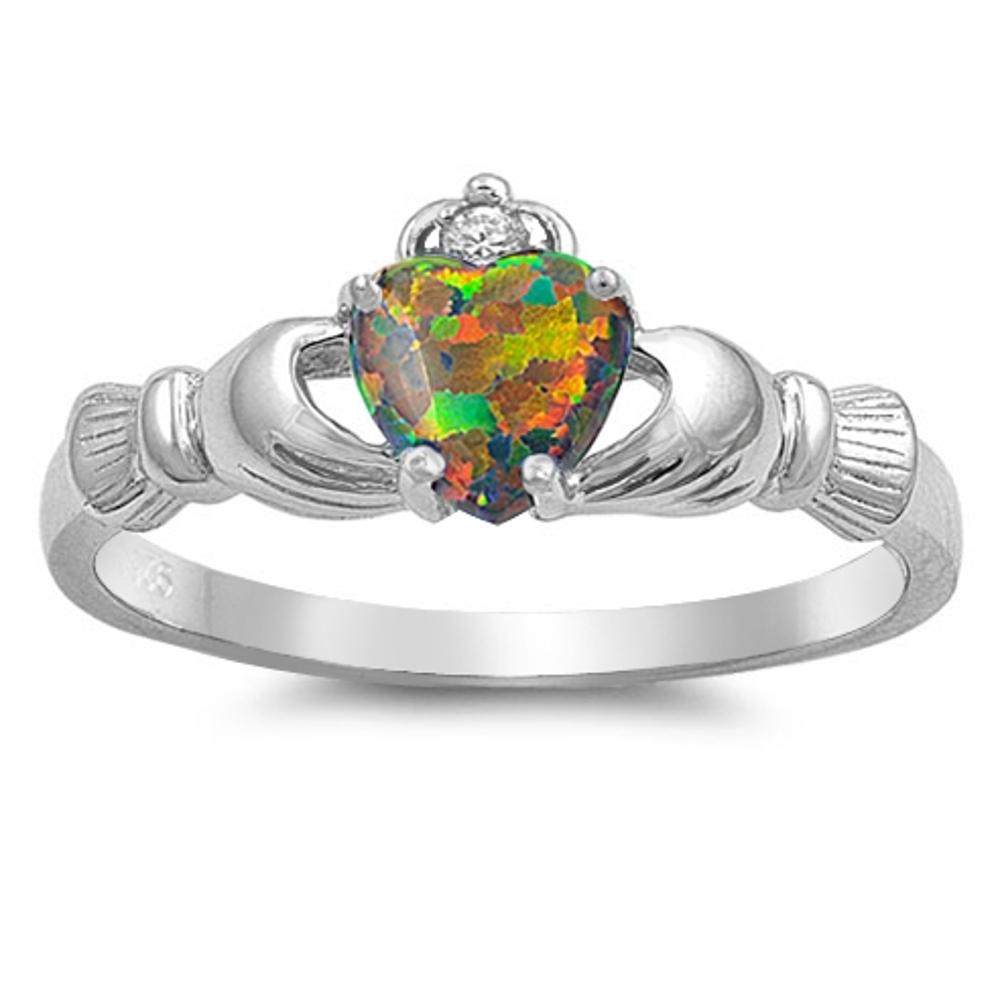 Traditional Irish Claddagh Love Friendship Sterling Silver Ring Sizes 4-13