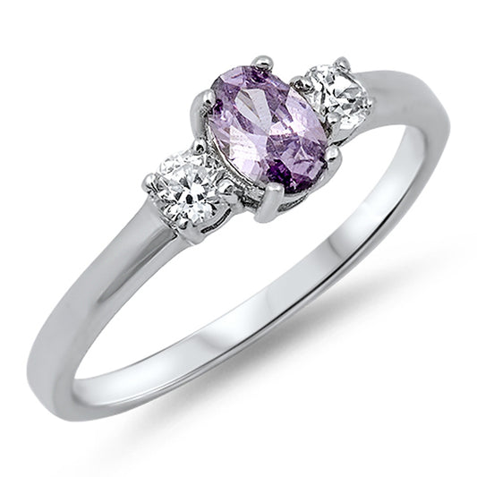 Women's Amethyst CZ Unique Elegant Ring New .925 Sterling Silver Band Sizes 4-12