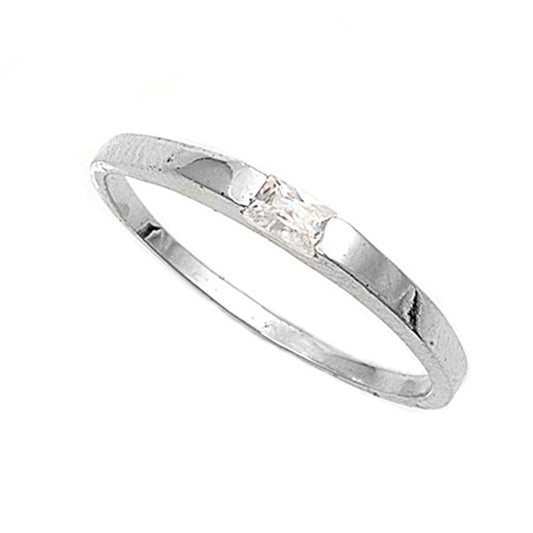Sterling Silver Clear CZ Ring