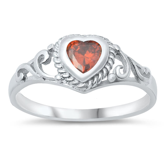 Beautiful Love Heart Baby Ring New .925 Sterling Silver Sizes 1-12