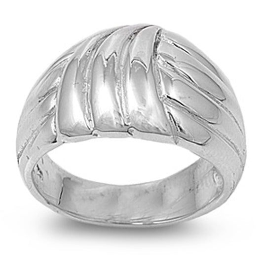 Criss Cross Knot Wave Wide Heavy Ring New .925 Sterling Silver Band Sizes 6-10