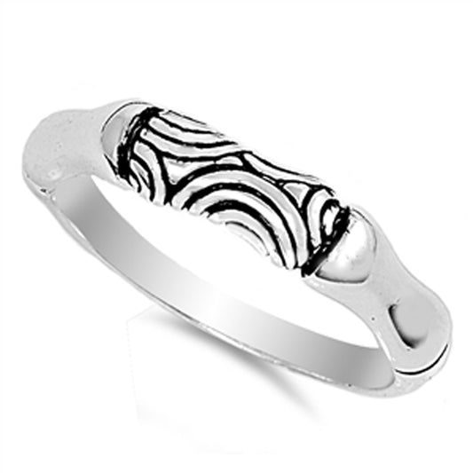 Bali Wave Criss Cross Stackable Ring New .925 Sterling Silver Band Sizes 5-9