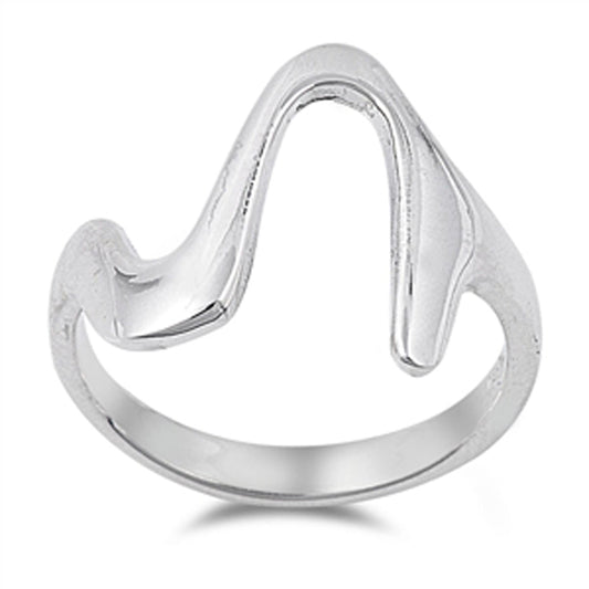 Abstract Wave Signal Tribal Twisted Ring .925 Sterling Silver Band Sizes 5-10