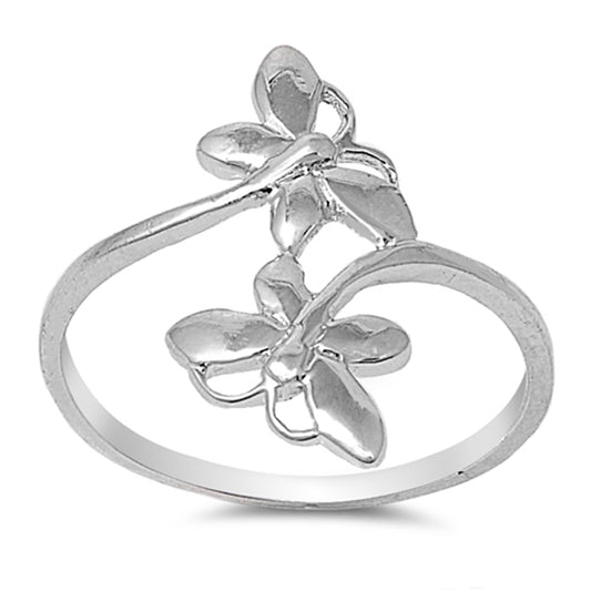 Open Twisted Butterfly Cute Animal Ring New .925 Sterling Silver Band Sizes 4-10