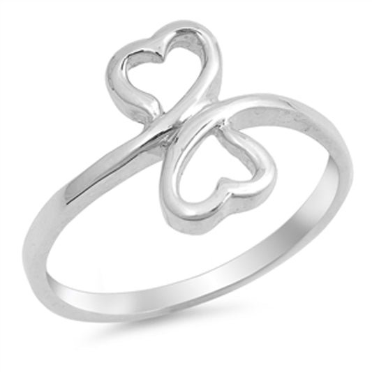 Infinity Love Heart Purity Promise Ring New .925 Sterling Silver Band Sizes 5-9