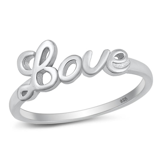 Women's Love Cutout Cute Promise Ring New .925 Sterling Silver Band Sizes 4-10
