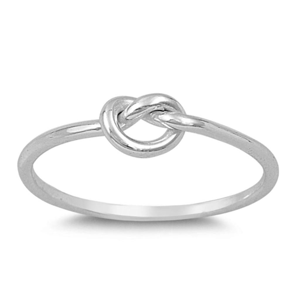Infinity Knot Love Cute Ring New .925 Sterling Silver Band Sizes 2-13