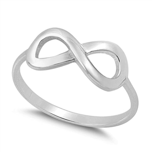 Women's Infinity Forever Love Promise Ring .925 Sterling Silver Band Sizes 4-10