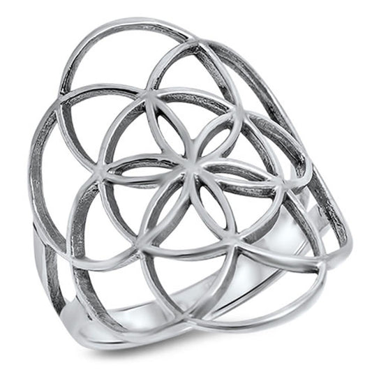 Women's Cutout Web Flower Beautiful Ring New 925 Sterling Silver Band Sizes 5-10