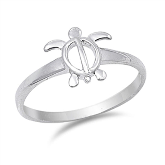 Women's Sea Turtle Cute Wholesale Ring New .925 Sterling Silver Band Sizes 4-10
