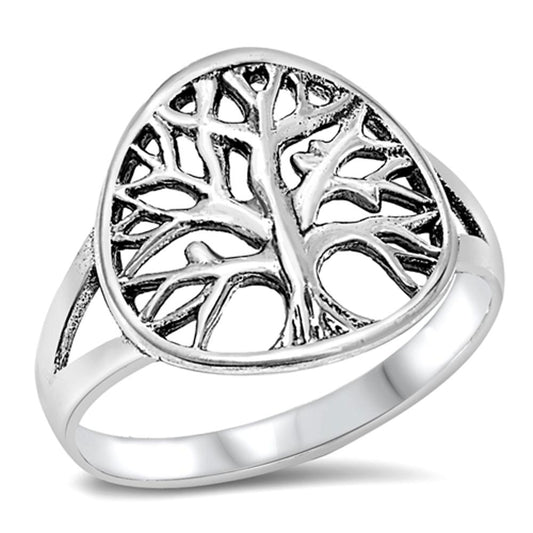 Women's Tree of Life Beautiful Ring New .925 Sterling Silver Band Sizes 4-10