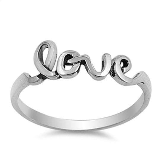 Women's Girlfriend Love Promise Ring New .925 Sterling Silver Band Sizes 4-10