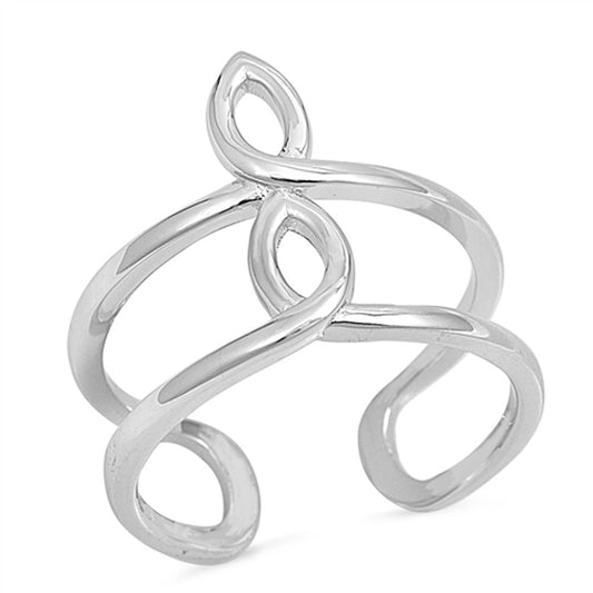 Bar Wire Knot Wholesale Ring New .925 Sterling Silver Open Band Sizes 5-10