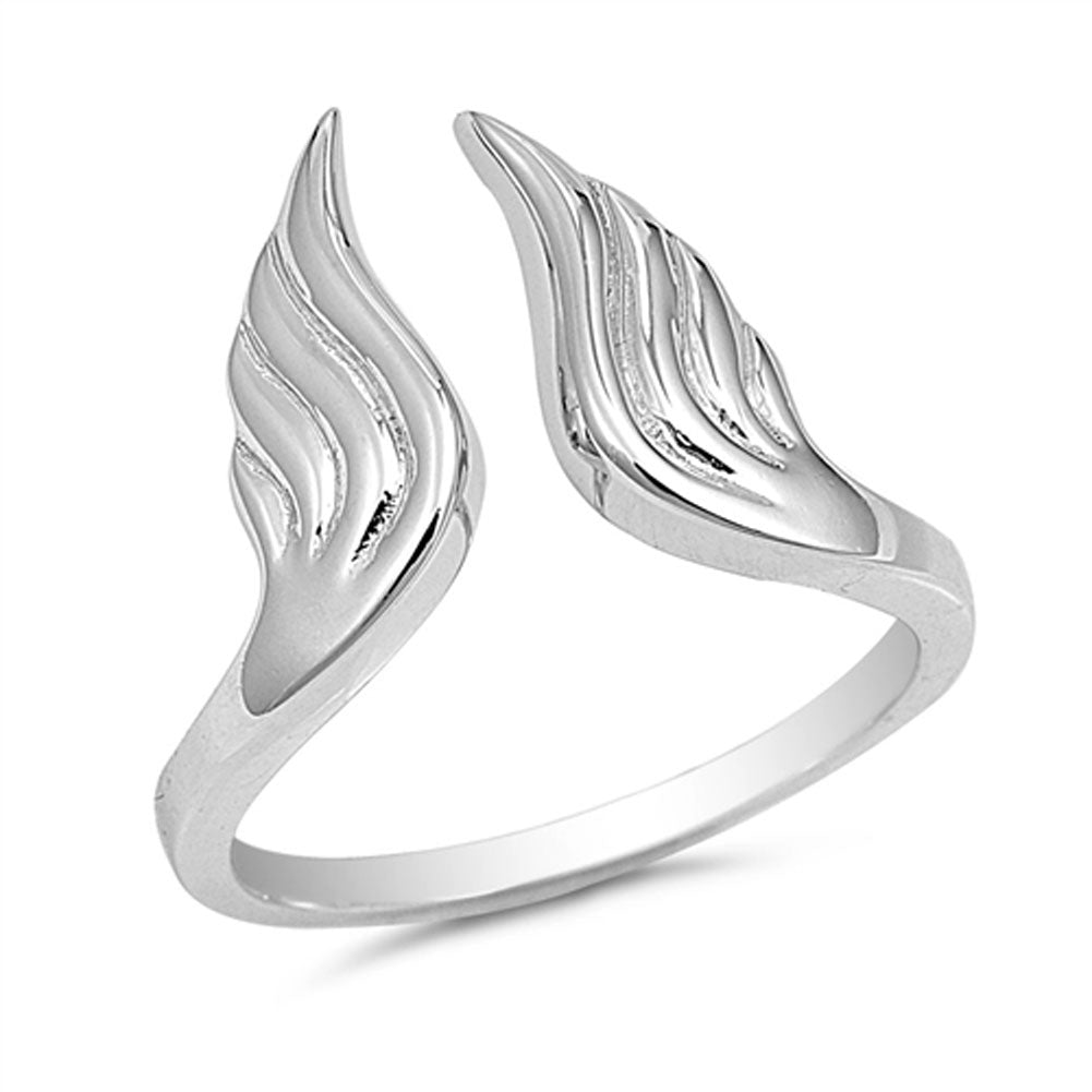 Open Wings Flames Ring New .925 Sterling Silver Band Sizes 5-10