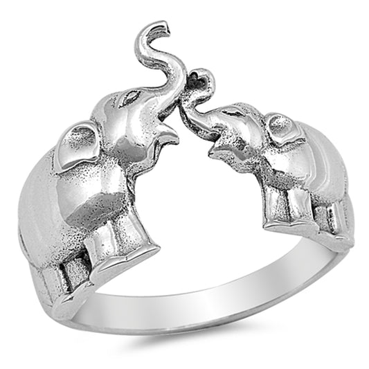 Elephant Animal Ring New .925 Sterling Silver Band Sizes 4-10