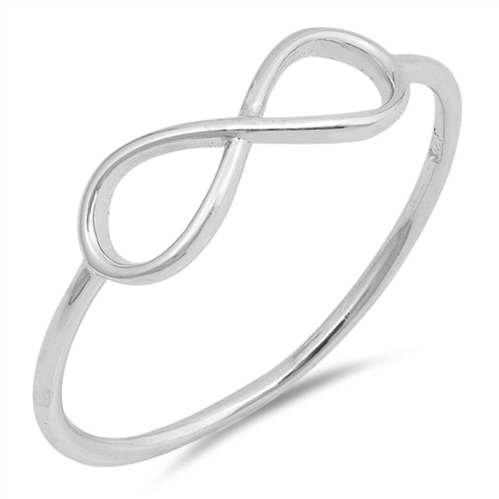 Infinity Love Knot Promise Ring New .925 Sterling Silver Cute Band Sizes 3-13