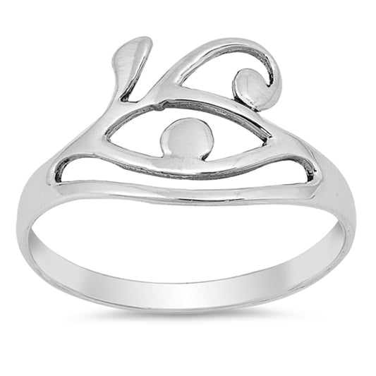 Abstract Statement Evil Eye Loop Ring New .925 Sterling Silver Band Sizes 4-10
