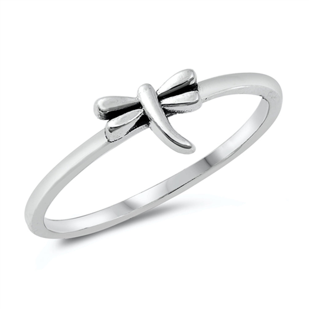 Classic Simple Dragonfly Nature Garden Ring New .925 Sterling Silver Band Sizes 4-10