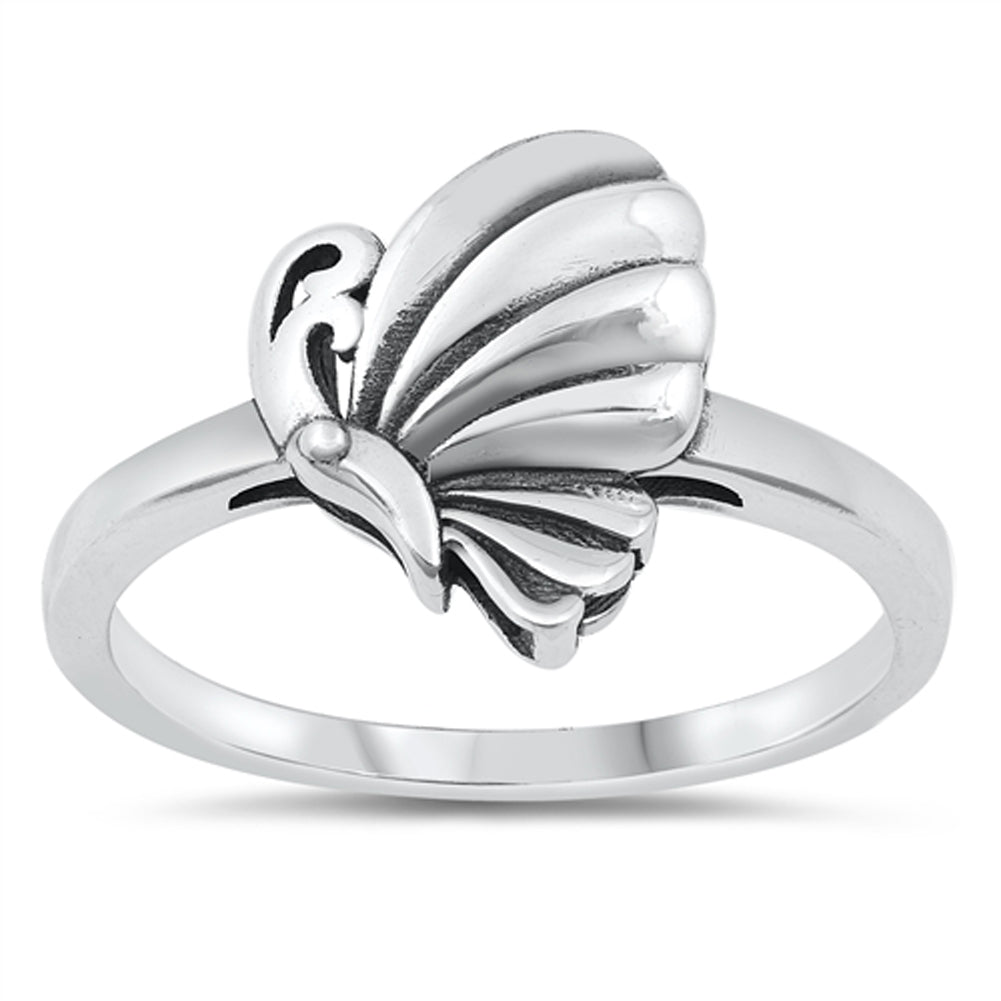 Fashion High Polish Butterfly Animal Ring New .925 Sterling Silver Band Sizes 4-10
