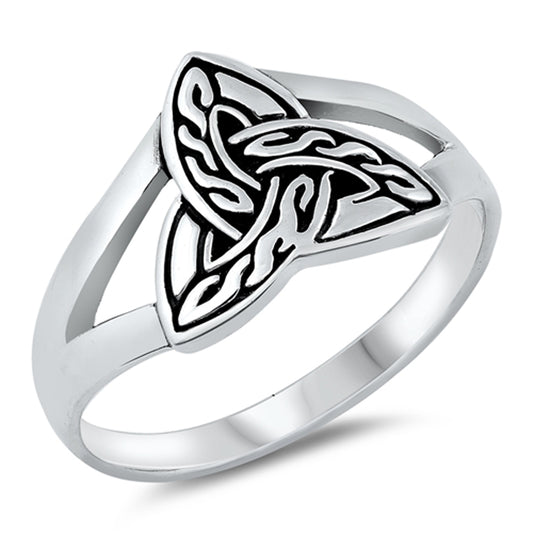 Promise Celtic Triquetra Knot Ring New .925 Sterling Silver Band Sizes 5-10