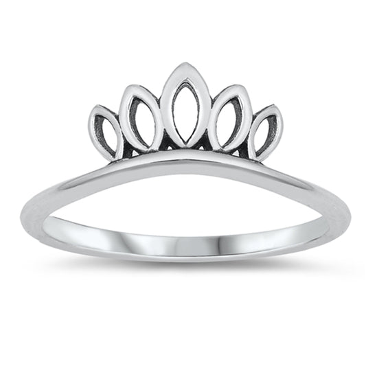 Beautiful Cutout Tiara Ring New .925 Sterling Silver Band Sizes 4-10