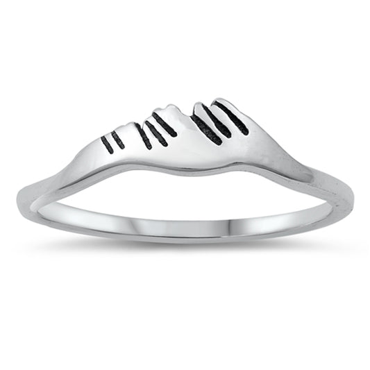 Abstract Mountain Range Ring New .925 Sterling Silver Band Sizes 4-10