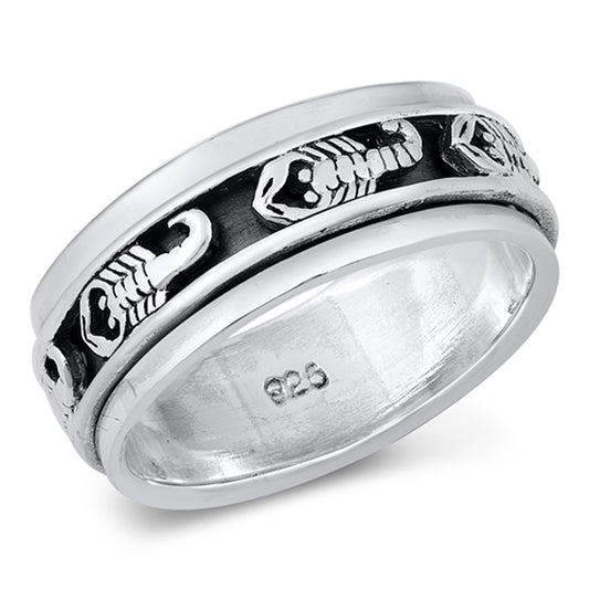 Chunky Scorpion Scorpio Zodiac Ring New .925 Sterling Silver Band Sizes 7-12