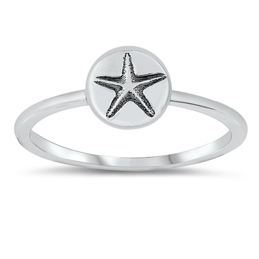 Beautiful Delicate Starfish Ocean Ring New .925 Sterling Silver Band Sizes 4-10