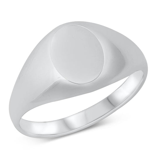 Wide Chunky Statement Signet Ring New .925 Sterling Silver Band Sizes 7-13