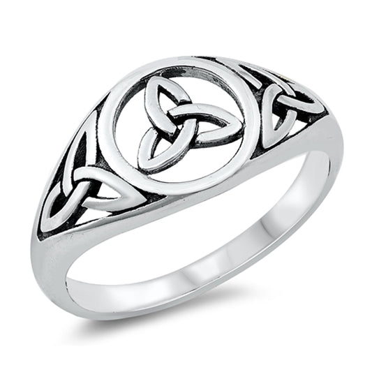 Wholesale Celtic Triquetra Ring New .925 Sterling Silver Band Sizes 5-12