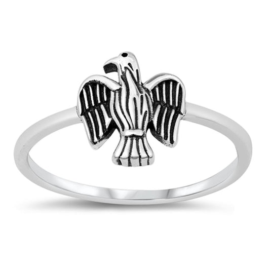 America Bald Eagle Bird Wing Ring New .925 Sterling Silver Band Sizes 4-10