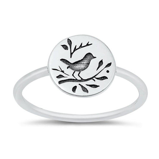Beautiful Songbird Nature Bird Ring New .925 Sterling Silver Band Sizes 4-10