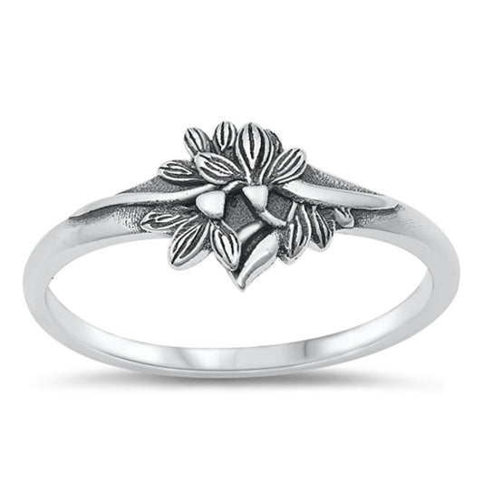 Beautiful Nature Leaves Earth Cute Ring New .925 Sterling Silver Band Sizes 4-10