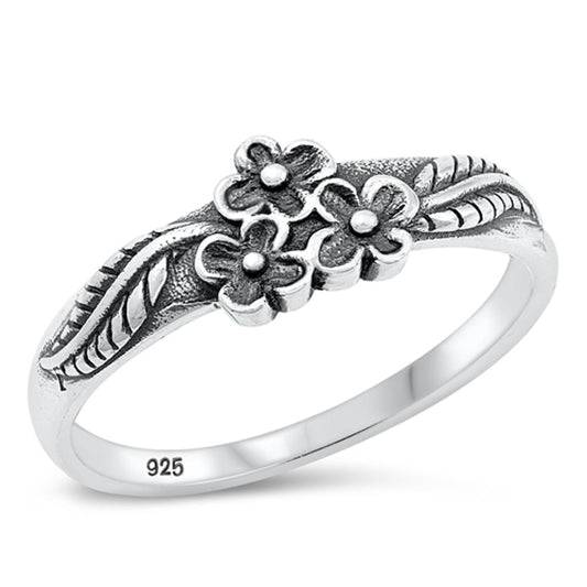 Windmill Flower Wholeness Classic Ring New .925 Sterling Silver Band Sizes 4-10