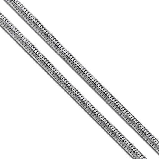 Stainless Steel Snake Chain 2.4mm New Solid Flexible Round Necklace