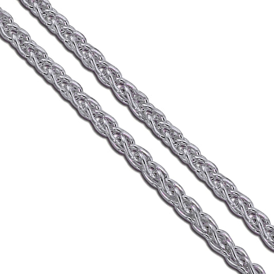 Stainless Steel Wheat Spiga Chain 3mm New Solid Foxtail Link Basket Necklace
