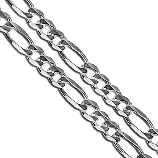 Stainless Steel Figaro Chain 5.9mm New Solid Link Necklace