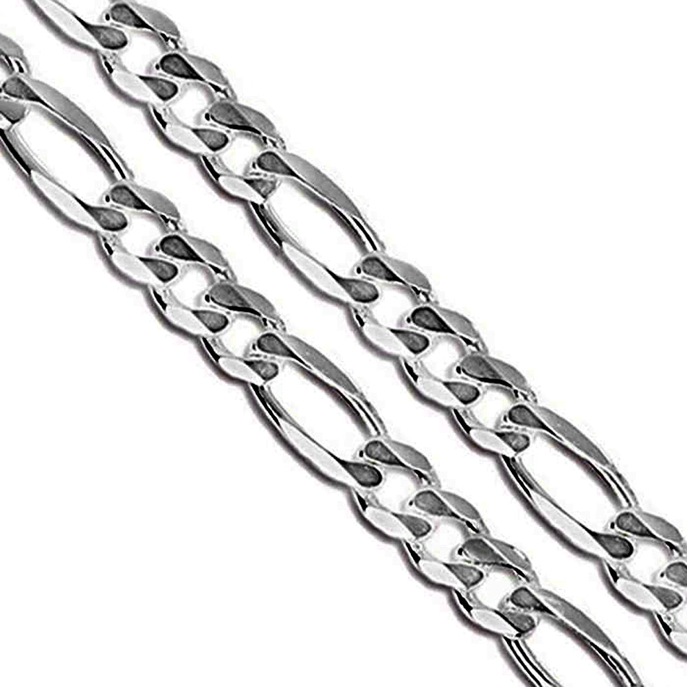 Stainless Steel Figaro Chain 6.9mm New Solid Link Necklace