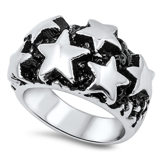 Womens Shooting Star Cute Fashion Ring New 316L Stainless Steel Band Sizes 10-14